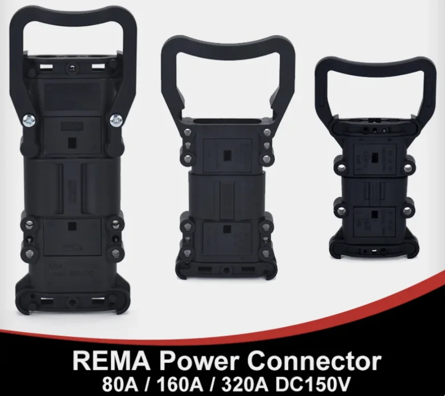 REMA Battery Connectors  DC 150V 80A 160A 320A  charger male and female plug for Electric Pallet Trucks