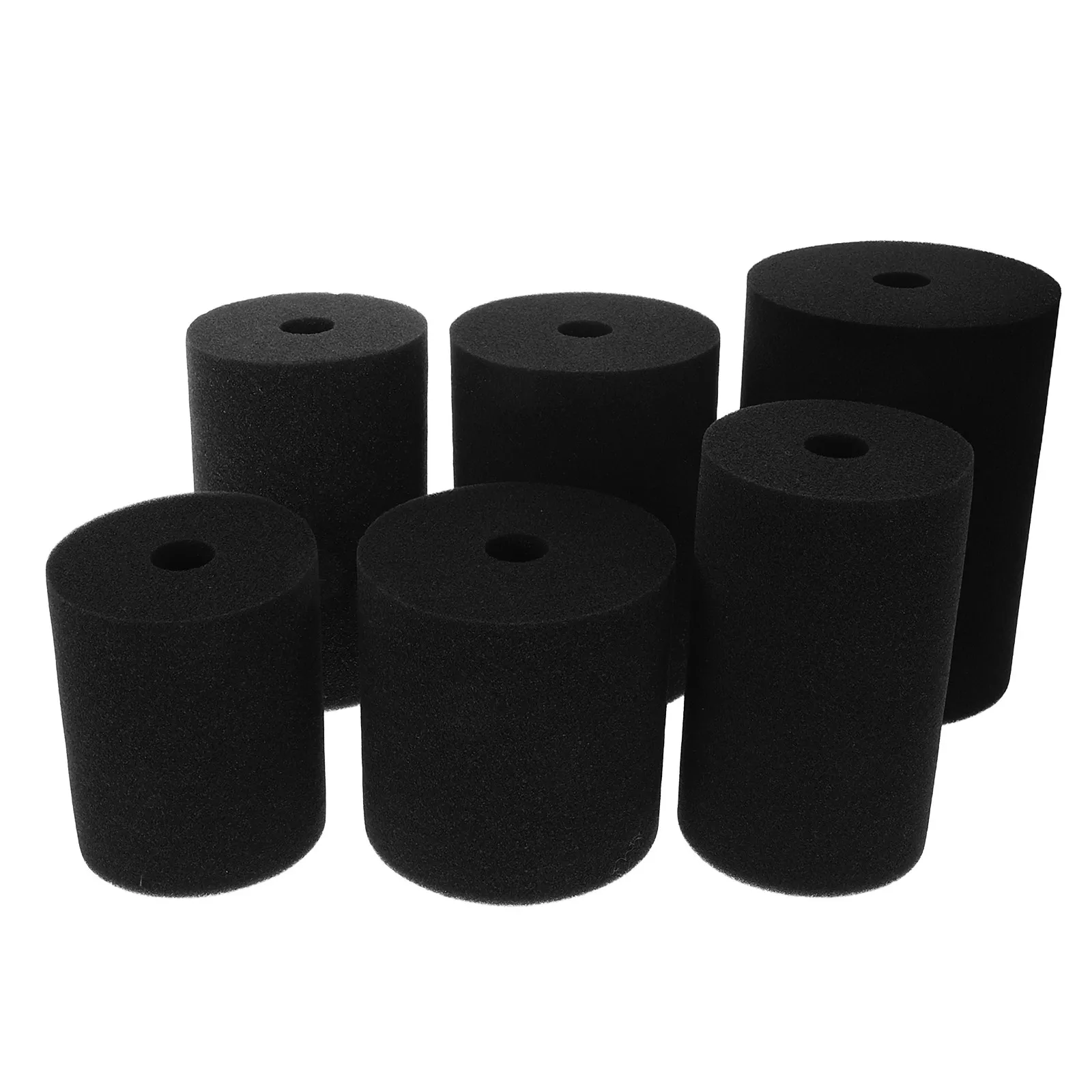 6Pcs Black Soft Flexible Cylinder Sponge Cup Turners Inserts Rotary Sponge Replacement for Tumbler DIY Cup Turner Inserts