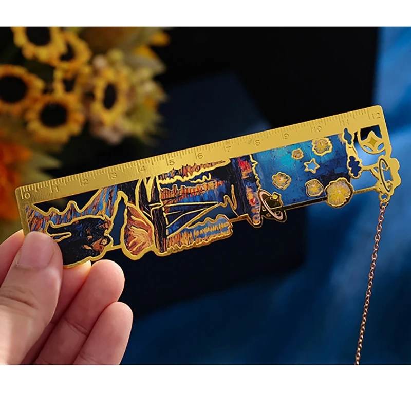 체인 중공 금속 북마크 책 책을위한 우아한 꽃 북마크 책을위한 책을위한 책자 페이지 홀더 K1KF