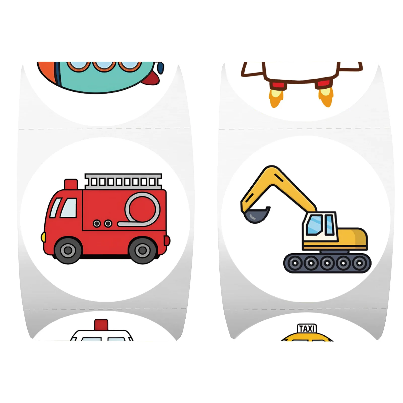 50-500pcs Engineering Vehicle Airplane Stickers For Kids Toys Decals For School Reward Students Laptop Phone Sticker Labels Gift