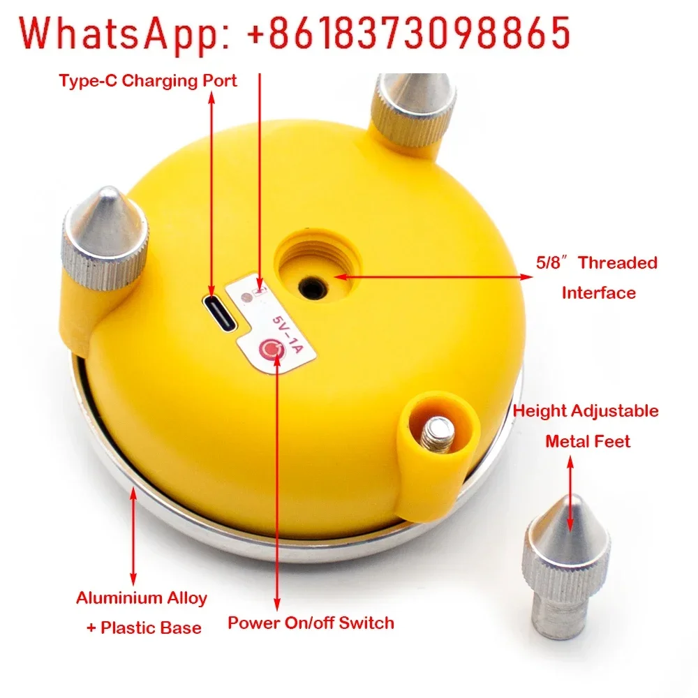 Laser Level Universal Remote Control Electric Fine Adjustment 360 Degree Rotating Base Rechargeable Built-in 1200mAh Battery