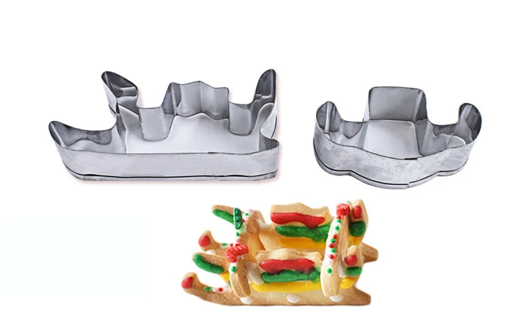 

8 Pcs Cookie Molds Stainless Steel Non Stick Heat Resistant Baking Pan Party Supplies Christmas Themed Shape Molds