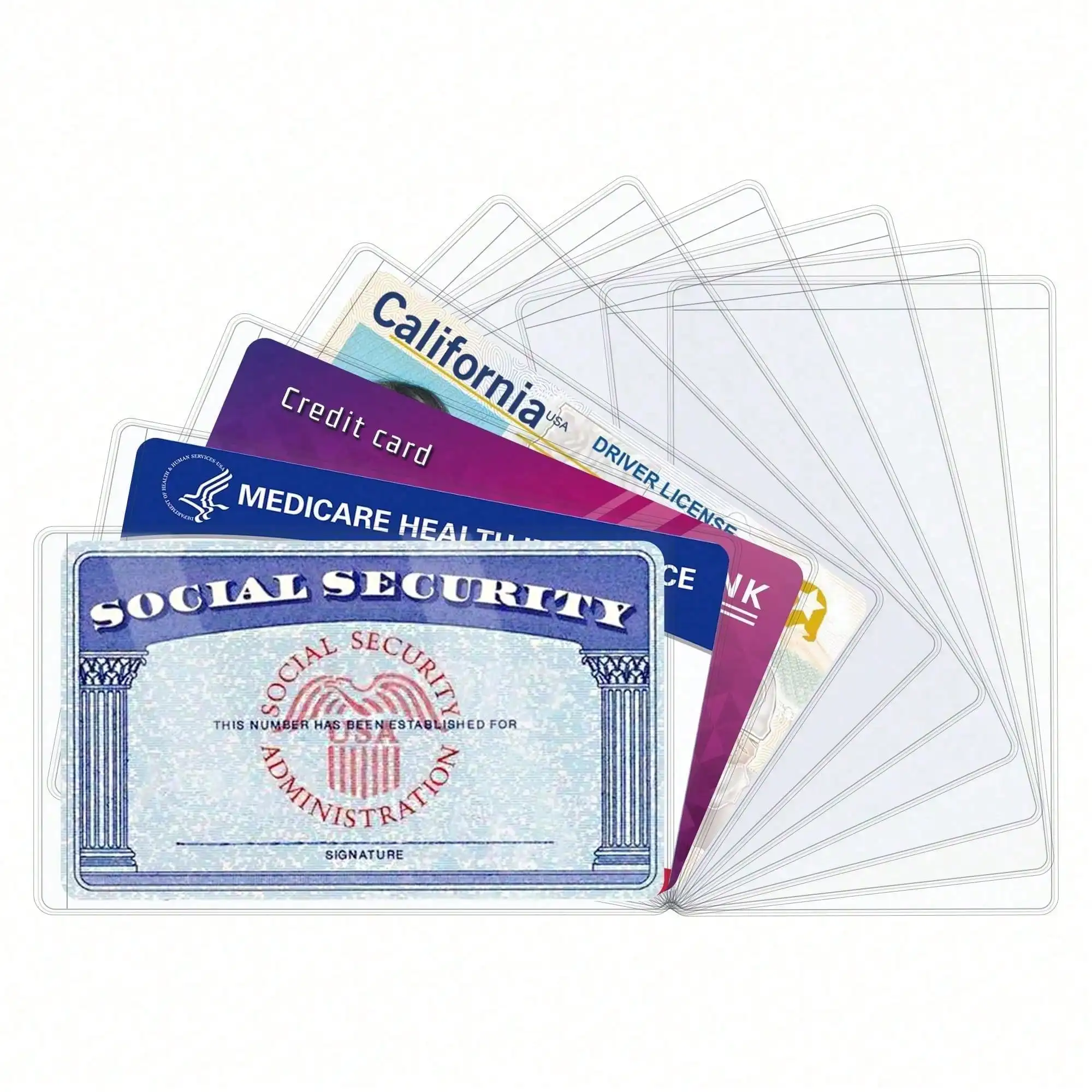 

Premium Card Sleeves Set 31 Mil Thick， Waterproof Anti-Scratch Protection for Cards， New Year & Travel Organization Gift