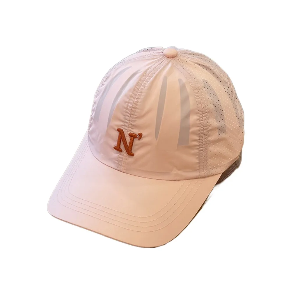 

Letter N Embroidery Quick Dry Baseball Cap Sun Protection Candy Color Breathable Mesh Sunhat Golf Hat Peaked Cap