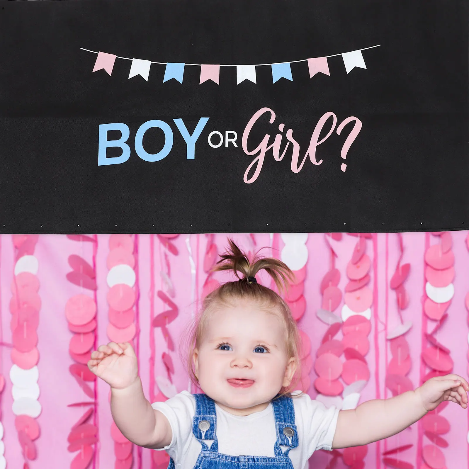 

12 Latex Balloons Gender Reveal Blue Pink Baby Shower Supplies Non Woven Fabric Photos Props Easy Use Vintage