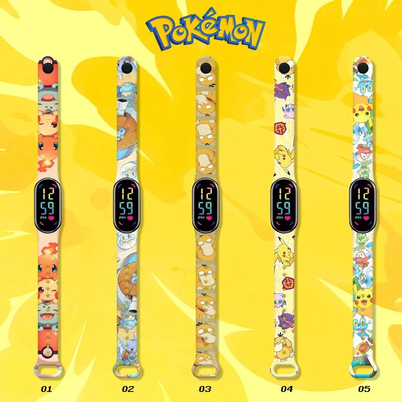 

MINISO Pokemon Series Printed Strap for Xiaomi Mi Band 9 8 Watchband Sport Wristband Replaceable Bracelet for Mi Band 9 8 Strap