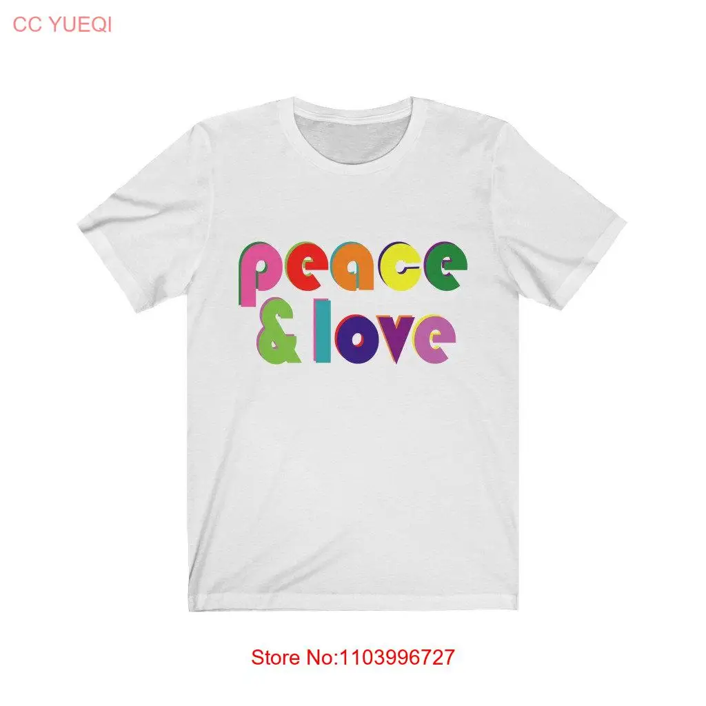 Peace Love Bella Canvas 3001 t shirts 17 Solid colors 6 sizes S M L Xl 2XL 3XL s Front Back print Better together