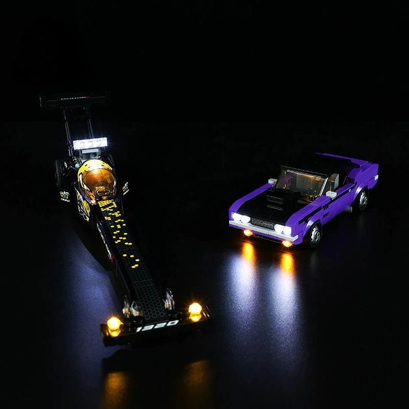 

No Bricks Led Light For Mopar Dodge SRT Top Fuel Dragster and 1970 Dodge Challenger T/A Speed Champions 76904