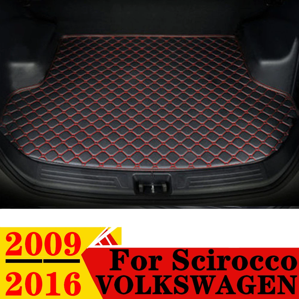 

Коврик для багажника автомобиля Volkswagen VW Scirocco 2016, 2015, 2014, 2013, 12, 2011, 2010, 2009, плоский задний ковер для грузового автомобиля, коврик для багажника