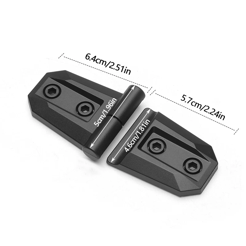 2 Pairs Per Pack Car ABS Engine Hood Hinge Decorative Sticker Car Hood Hinge Protective Part No Drilling and Pasting Installatio
