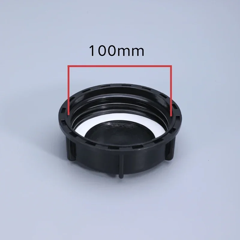 100mm Black Plastic Valve Lid IBC Tank Valve Replace Cap Valve Cover Gaskets Coarse Thread Durable Home Garden tool