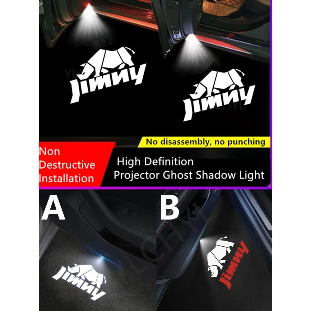 

2PCS Car Door Welcome Light LED Projector Lamp Decoration Styling Modification Accessories For Jimny SUV 4X4 off-Road