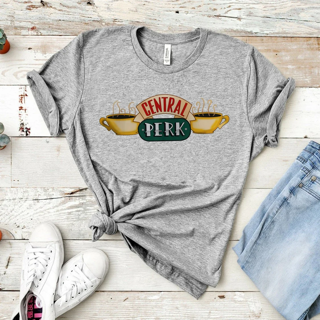 Central Perk T-Shirt Friends TV Show Shirt Niedliche beste Freunde T-Shirts Friends Central Perk Coffee Shop Shirts Mode Hipster Tops