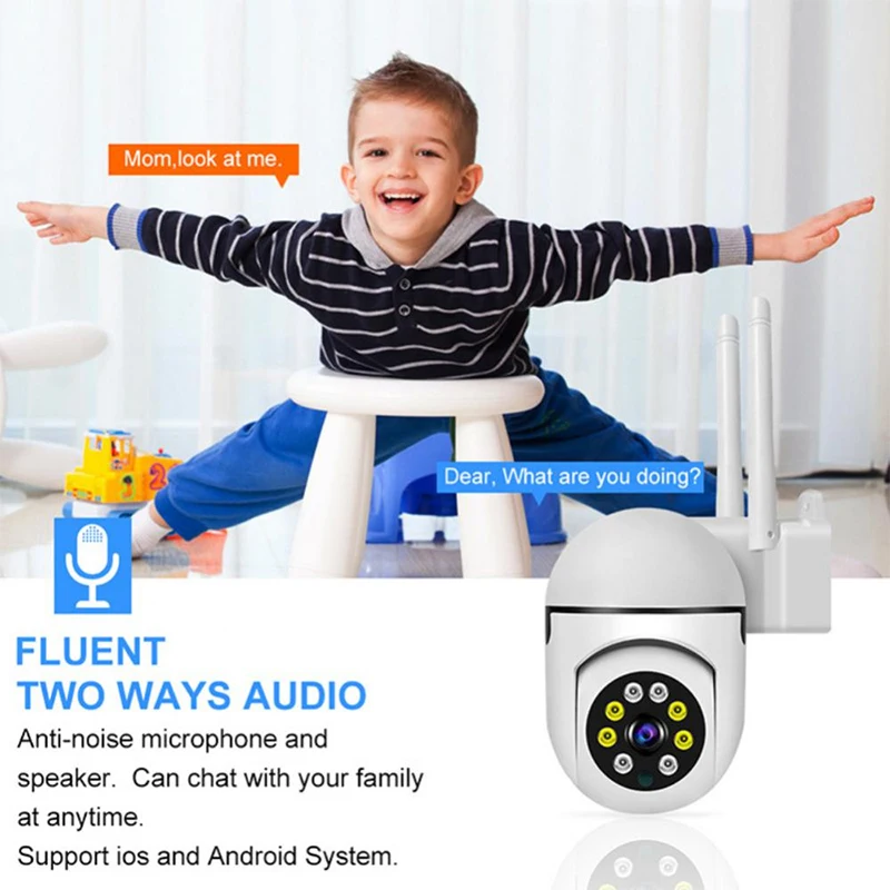 WiFi Wireless Automatic Monitoring Baby PTZ Securit yiloT Camera Alex Google 5Ghz 2.4g Dual Frequency 1080p