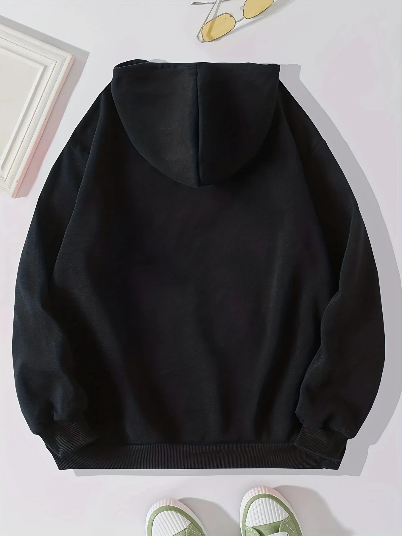 Damen-Hoodie mit Velaris-Sternenhimmel-Grafik – lässiges schwarzes Polyester-Sweatshirt mit Kängurutasche, maschinenwaschbar