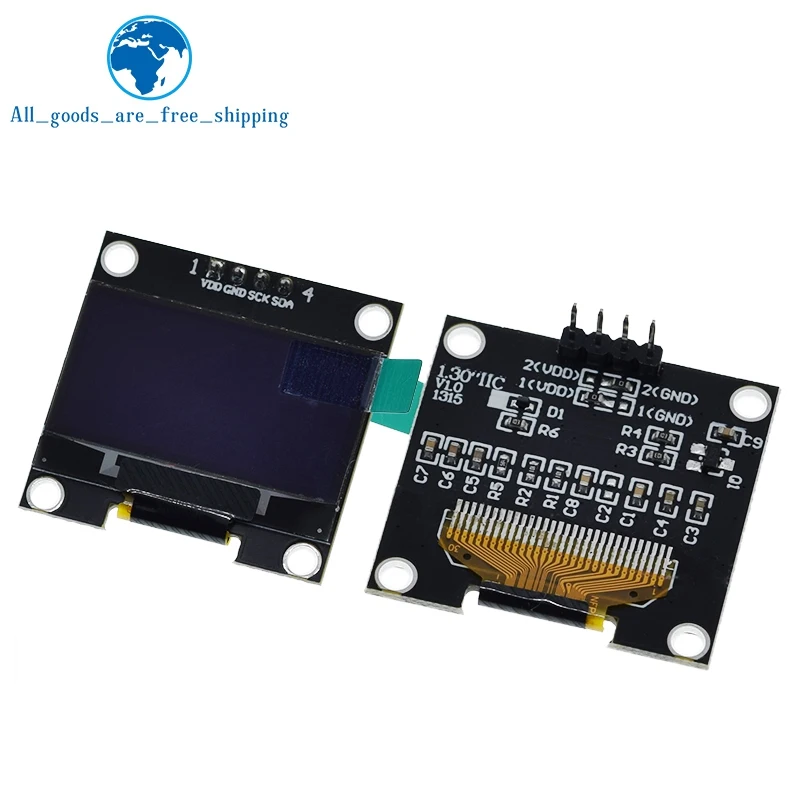 Imagem -05 - Tzt-oled Módulo de Exibição para Arduino Placa de Tela Lcd Vdd Gnd Sck Sda Iic Serial White 128x64 I2c Ssd1315 12864 13 Polegadas