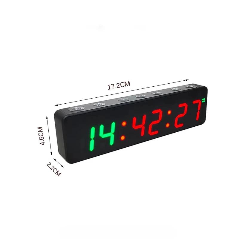 Mini 1 Inch 6-digit Led Timer Clock  Indoor/Outdoor Magnetic Count-up/down Multifunctional Gym Timer