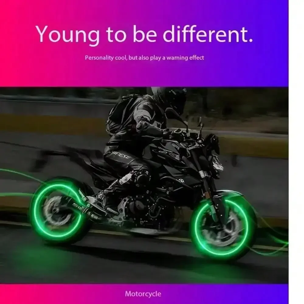 Bicycle Tire Valve Cap LED Lights - Colorful Flash Lamps for Auto Car Motorcycle Tire Air Valve Wheel Light Bike Accessories