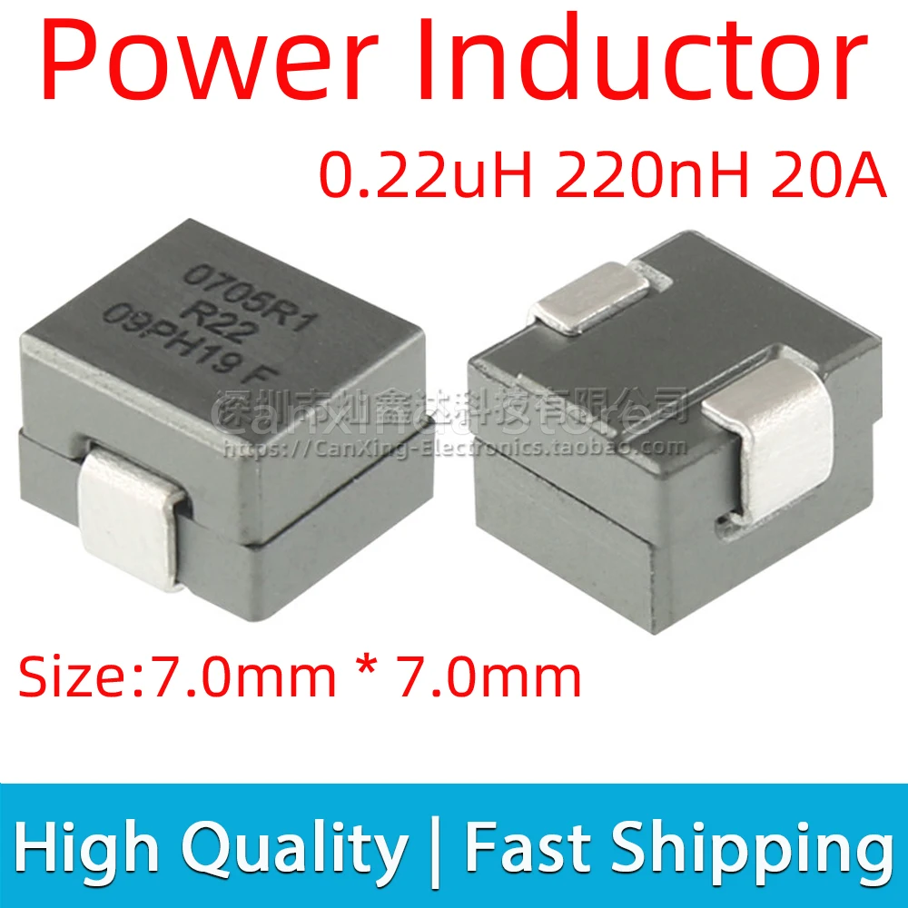 5pcs FP0705R1-R22-R SMD SMT Moulded Power Inductor High Frequency Surface Mount Inductance 0.22uH 220nH 20A High Current Filter