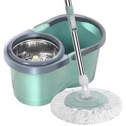 automatic rotating mop with mop replacement head Suit clean microfiber tow bucket lazy magic mop bucket Household Practicality