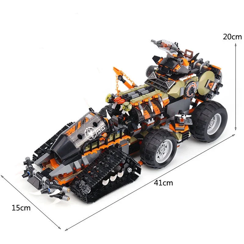 1320pcs Dieselnaut Building Blocks Dragon Truck Fit 70654 Bricks Children Toys for Birthday Gift