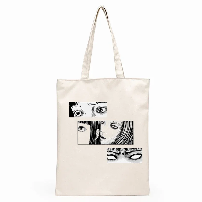 Tomie Junji Ito Suehiro Maruo Manga Horror Graphic Cartoon Print Shopping Bags Fashion Casual Pacakge Hand Bag