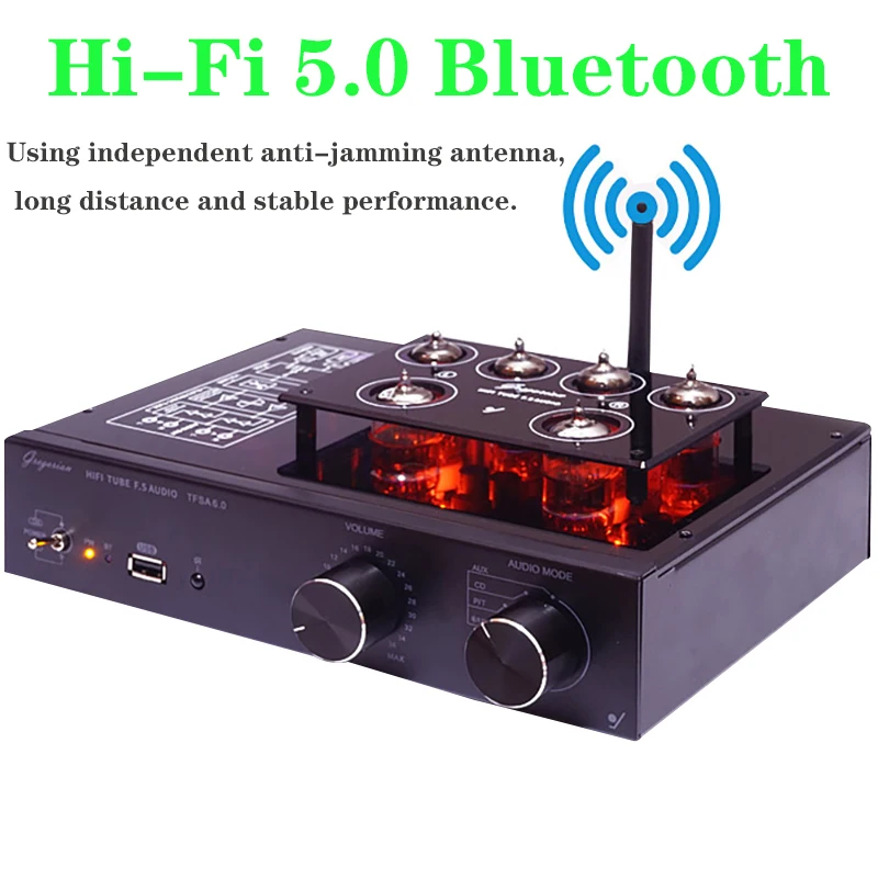 

6922 Circuit Lossless 5.0 Bluetooth Class A 6K4 6N2 Vacuum Tube Preamplifier Vinyl Player MM Phono Preamp Amplifier