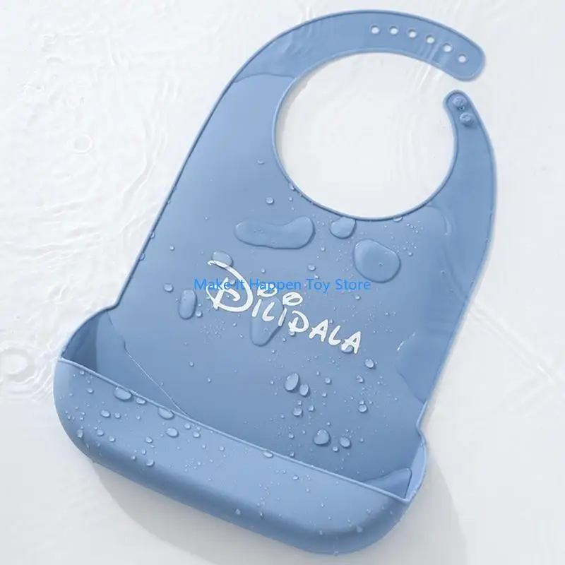 

28EC Silicone Bib Catcher Pocket Bib Elderly Aged Senior for Citizen Silicone Bi