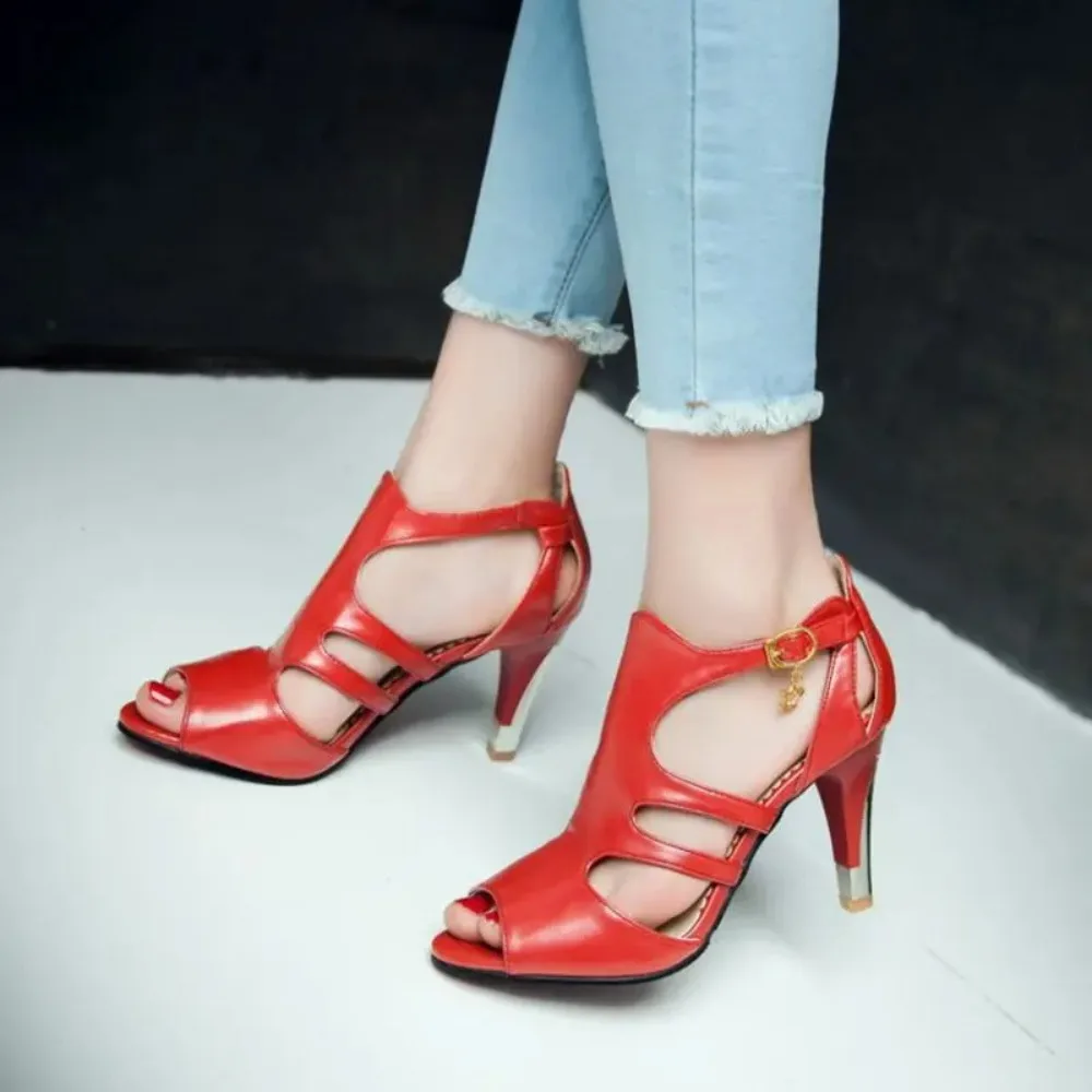 BLXQPYT Women\'s plus Size Sandals High Heels Summer Fashion Sweet Wedding Shoes Size 28-52 Chaussure Femme 9898
