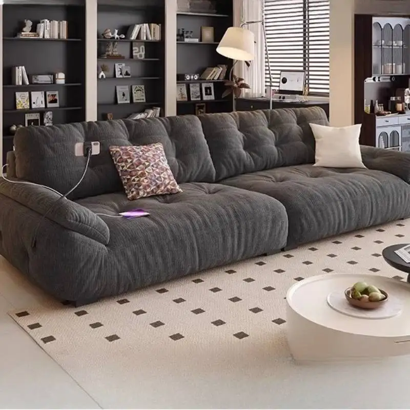 ミニマリストイタリアンリビングルームソファ クラシックモダンな小さなリビングルームソファ メモリーフォームソフトファットゥイユ・ド・サロン家具 ホーム