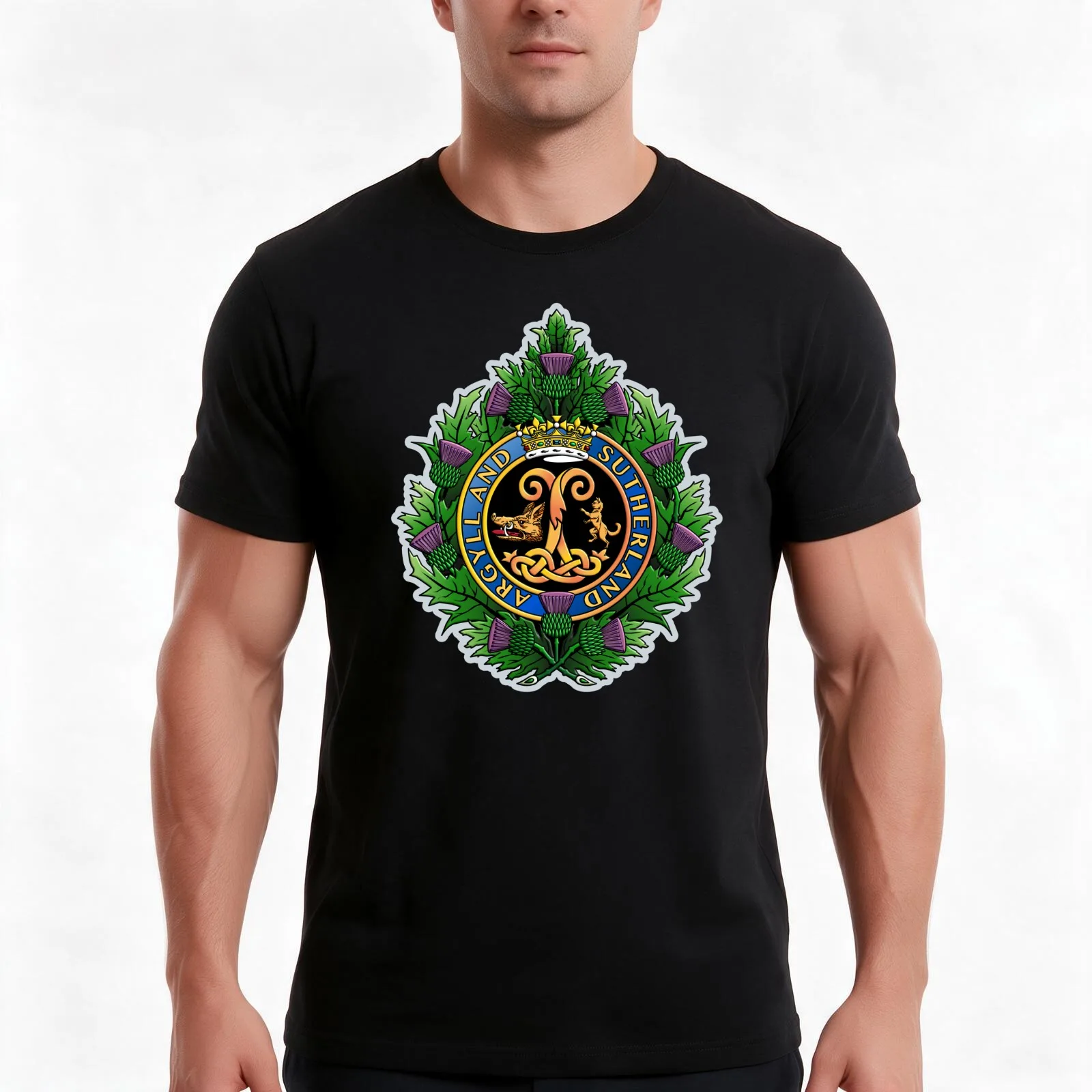 ARGYLL AND SUTHERLAND HIGHLANDERS T-Shirt Summer Casual Cotton Tee Oversized Streetwear Tops Vintage Graphic Print