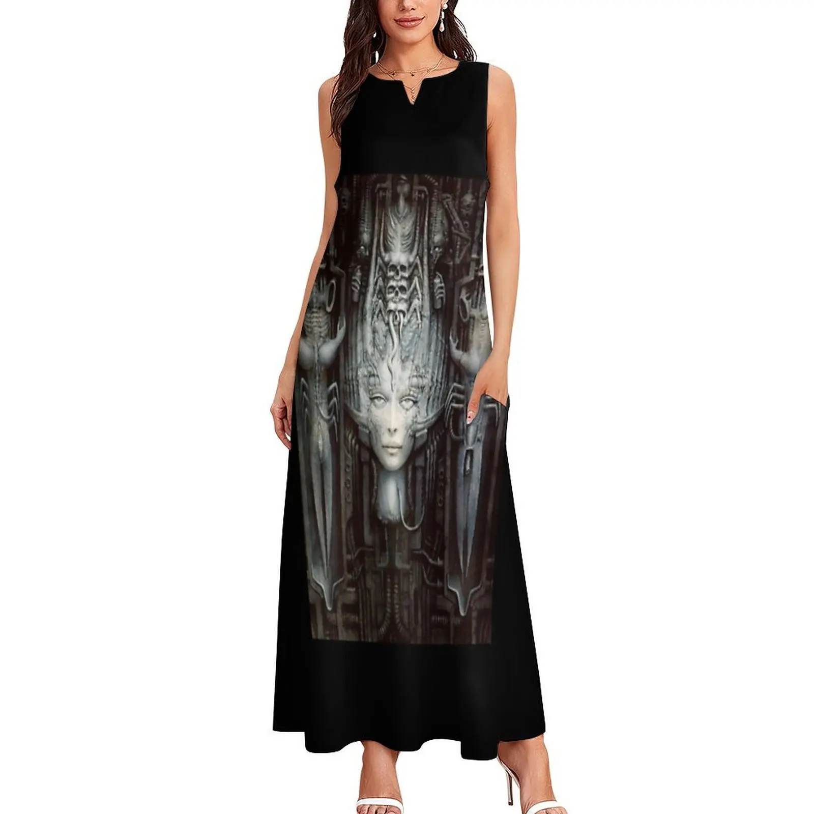 H.R Giger - Li 1 - Vestido largo clásico artístico para niñas, ropa de verano para mujeres, vestido de cumpleaños