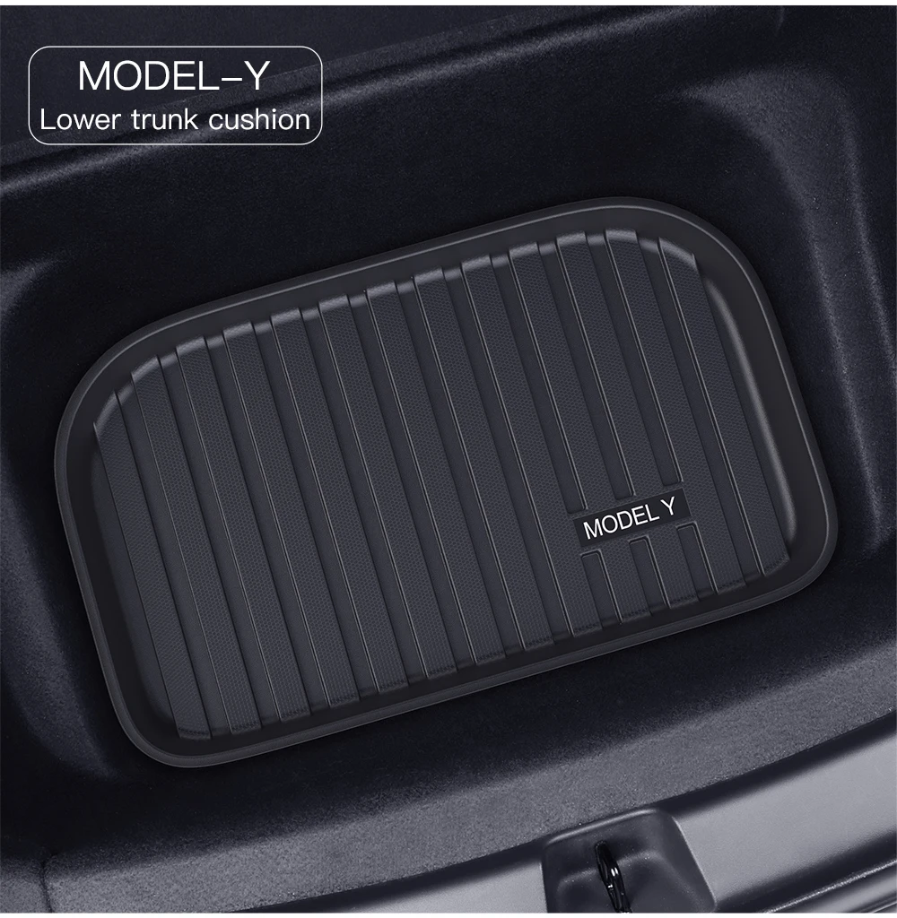 YZ For Tesla Floor Mat Model Y 2021-2026 Model 3 Highland Car Trunk Mat Luggage Mat TPE Waterproof Anti-Slip Set Floor Liner Mat
