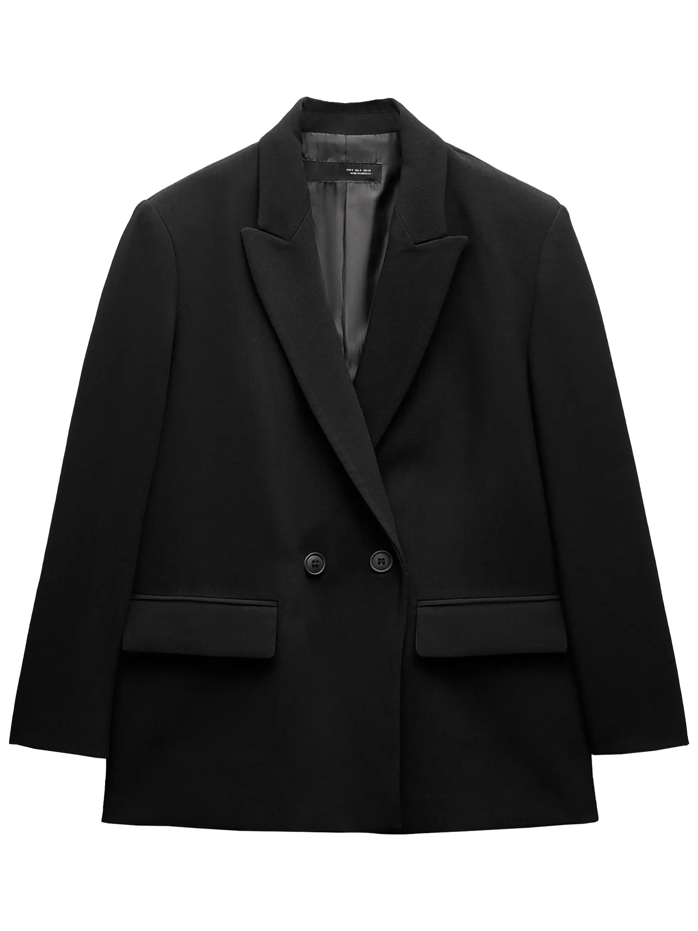 Ele ZAPRHA 2025 Autumn New Sle Long Sve Notch Lapel oulder Pad Double Breasted Suit Jaet Casual Leisure Women