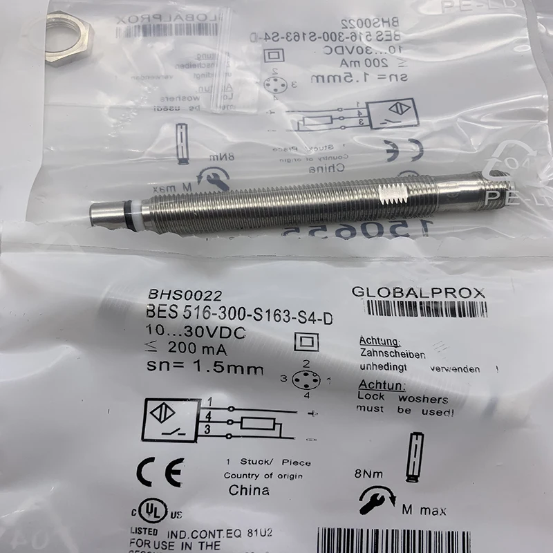 

В наличии: Новый индуктивный датчик приближения BES 516-300-S318-S4-N. Гарантия 1 год. Высокое качество. От проверенного продавца.