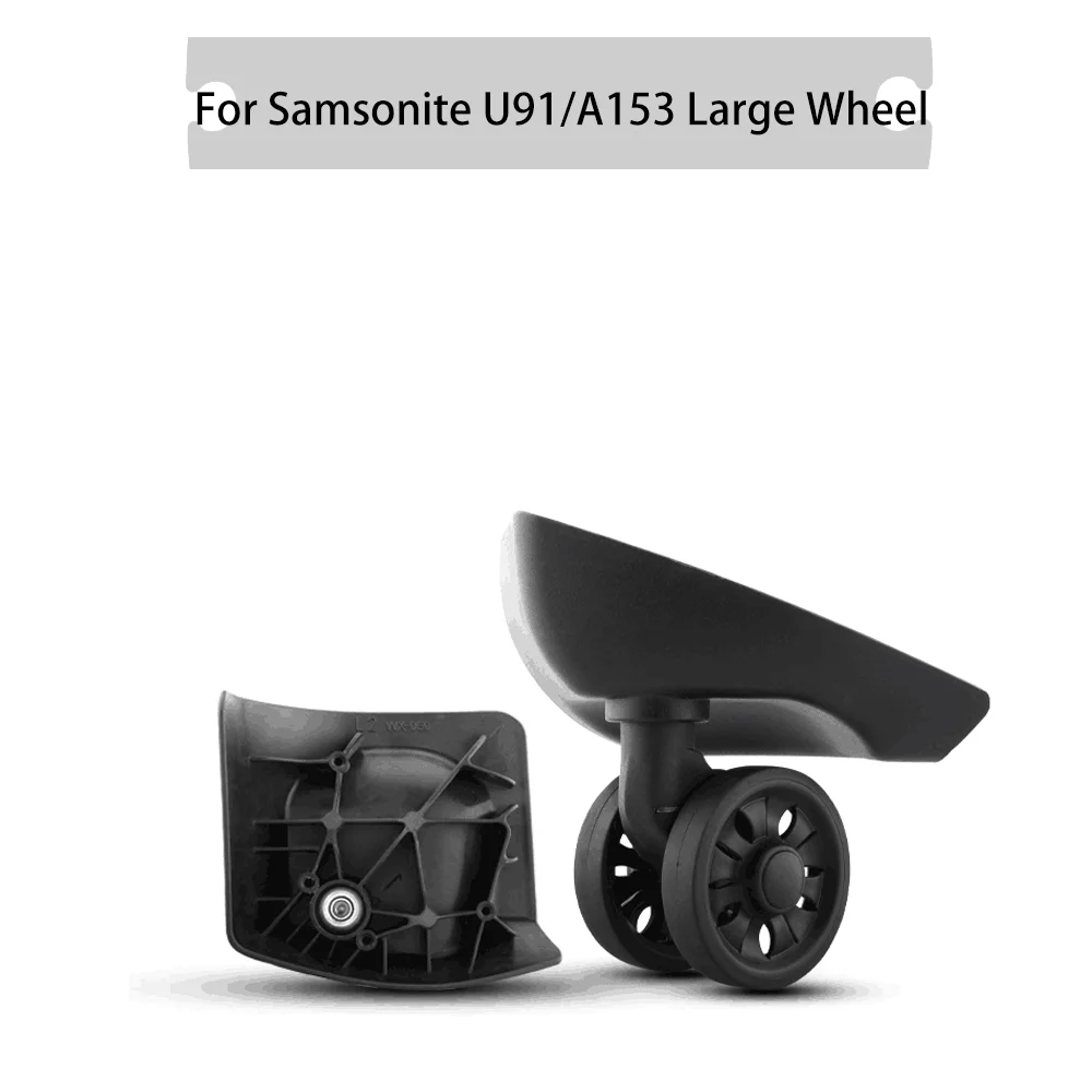 

For Samsonite U91/A153 Universal Wheel Black Replacement Suitcase Rotating Shock Absorbing Silent Smooth Wheel Accessories