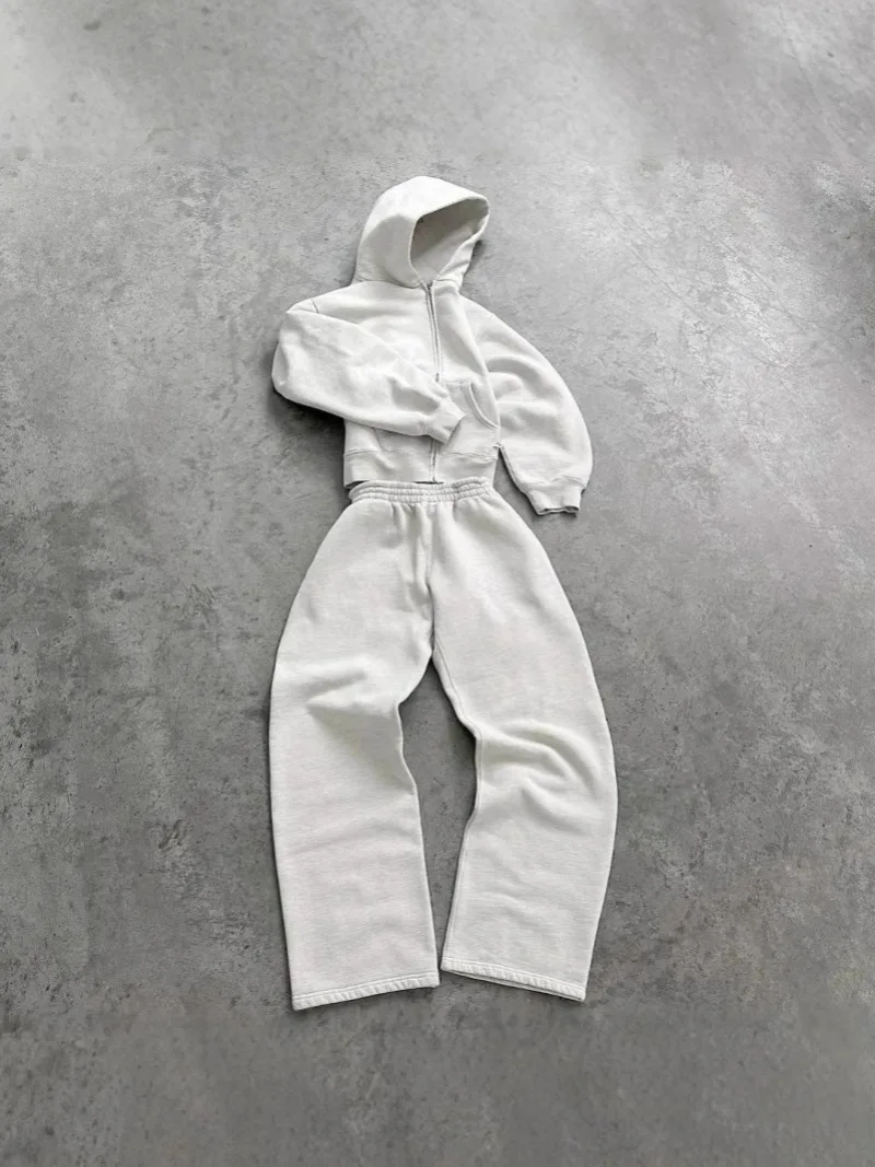 

2026new Men's Matching Sets Zip Up Hoodie Y2k Clothes Men's Sweatpants and Joggers Baggy Pants 남성의류 Pantalón De Hombre Polerones