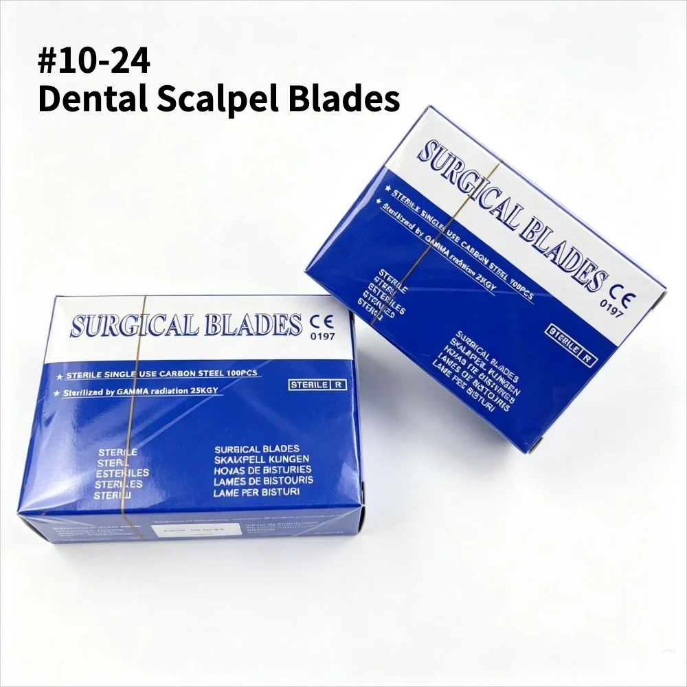 Sterile Dental Scalpel Blades Carbon Steel Surgical Blades for Gingival Cut Lab Carving
