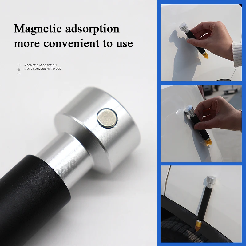 Automobile sheet metal dent repair magnetic leveling pen trace-free paint-free hail pit recovery tool pit knocking pen with 2tip