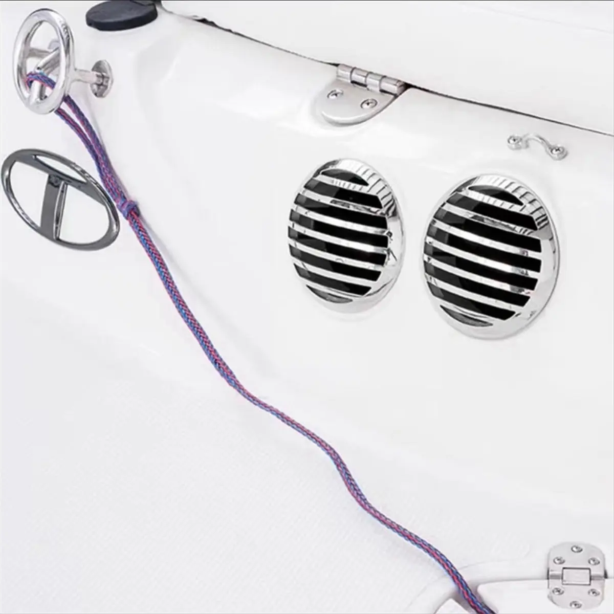 COFA 2 Pieces 4 Inch Adjustable Marine Vent Covers, 316 Stainless Steel Air Vent Covers for RV, Boats, Yachts