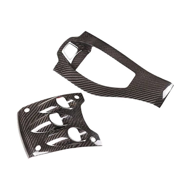 Suitable for 11-16 458 Real Carbon Fiber Gear Shift Knob Panel Interior Center Console