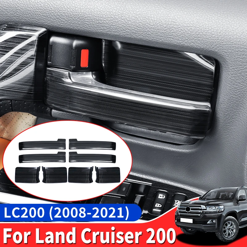 

Для 2008-2021 Toyota Land Cruiser 200, модификация салона автомобильной дверной ручки LC200, аксессуары, переключатель ручки для предотвращения царапин Защи...