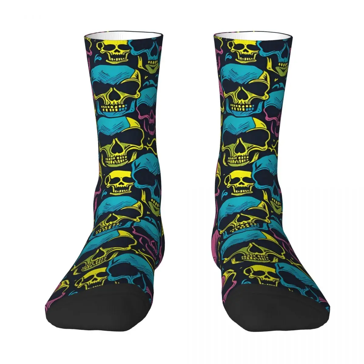 Pop Art Skull Grunge Skulls Kawaii Socks Sports Cartoon Pattern Socks