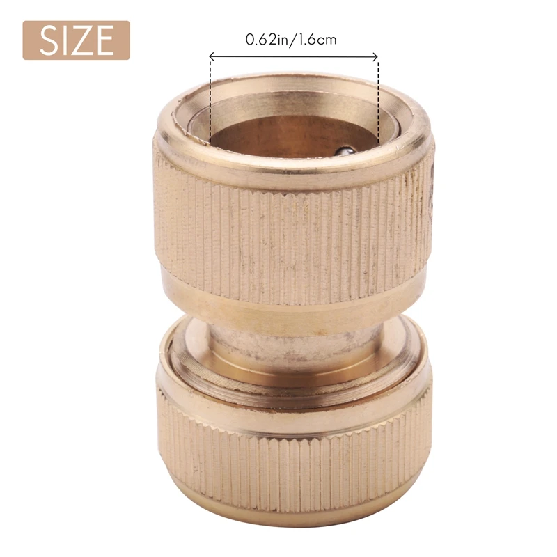 4 Pc Messing Slangconnector Slangaansluiting Einde Snelle Aansluiting 1/2 Inch Slang Pijp Snelkoppeling Voor Tuinieren Thuis Water Geven, Auto Wassen