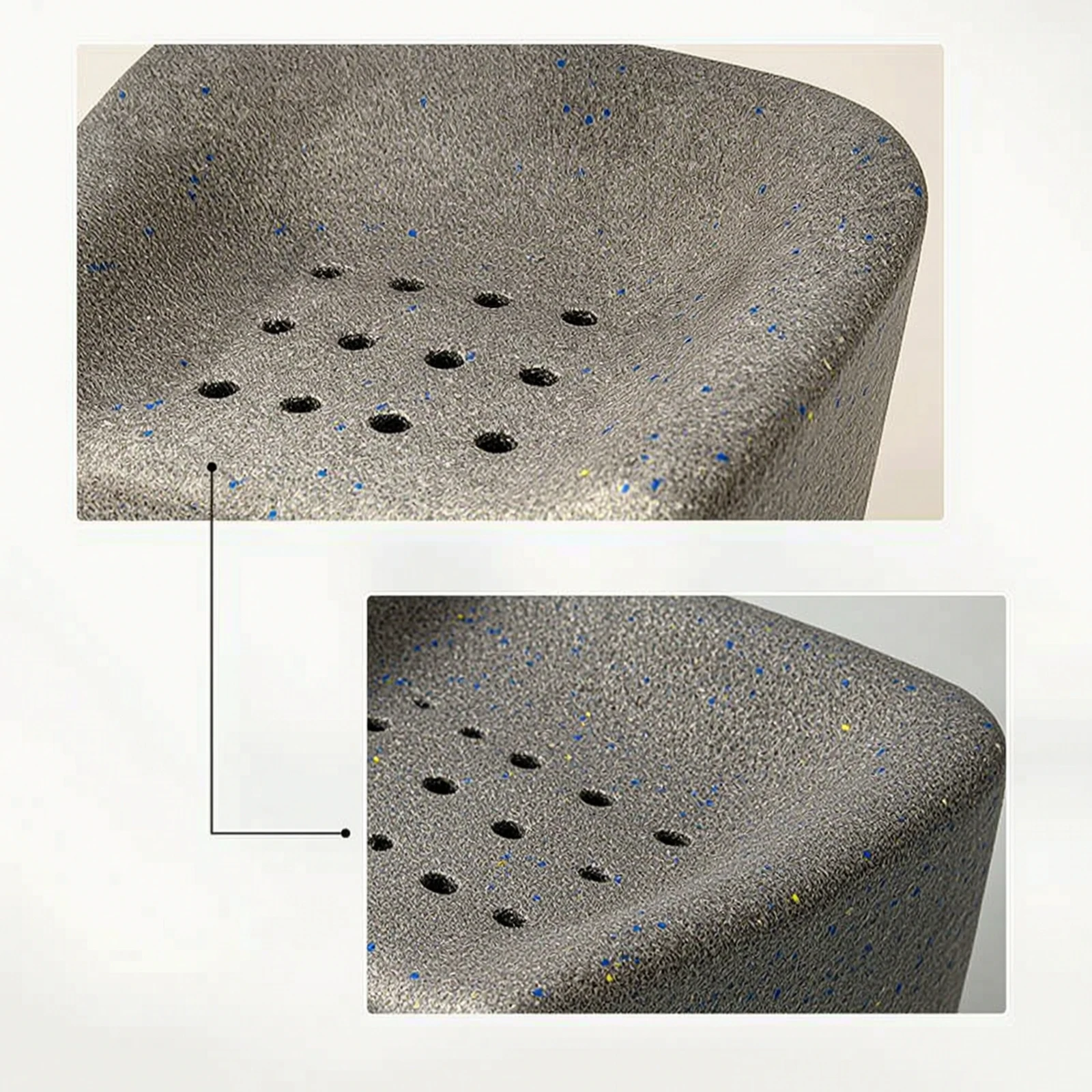 Shower Stool with Drainage Holes Long-Lasting Foam Shower Stool Bath Seat Stable Furniture Non-Slip for Seniors, Bathtub
