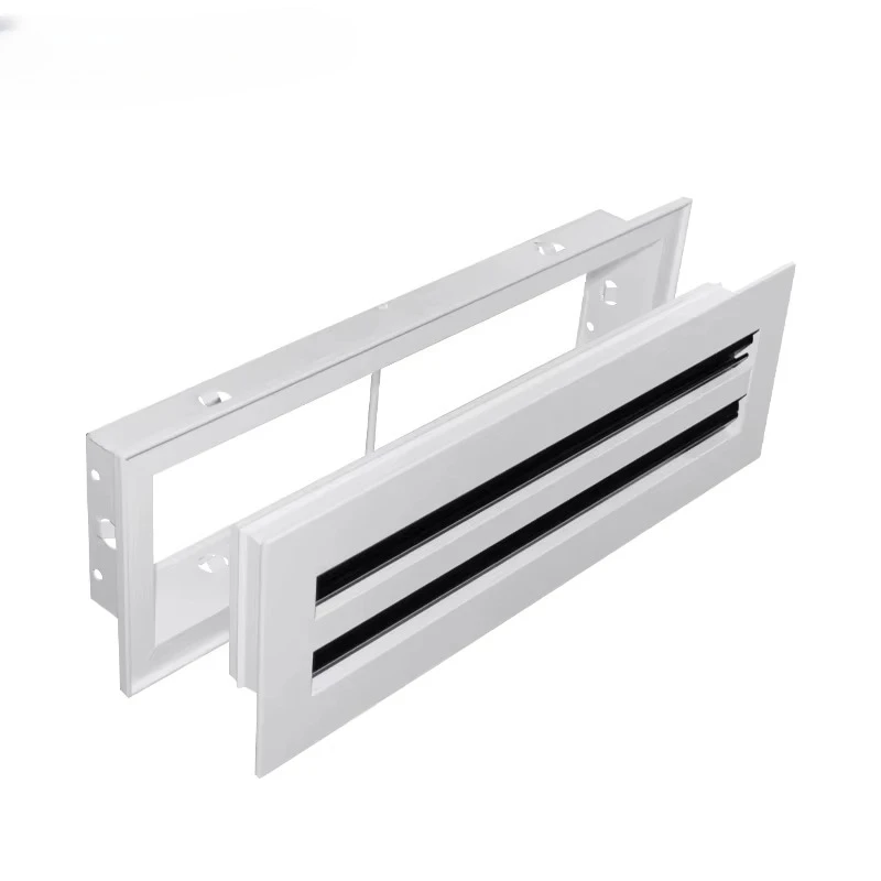 HVAC Aluminum Removable Linear Groove Diffuser Adjustable Air Conditioning Grille with Safety Cable