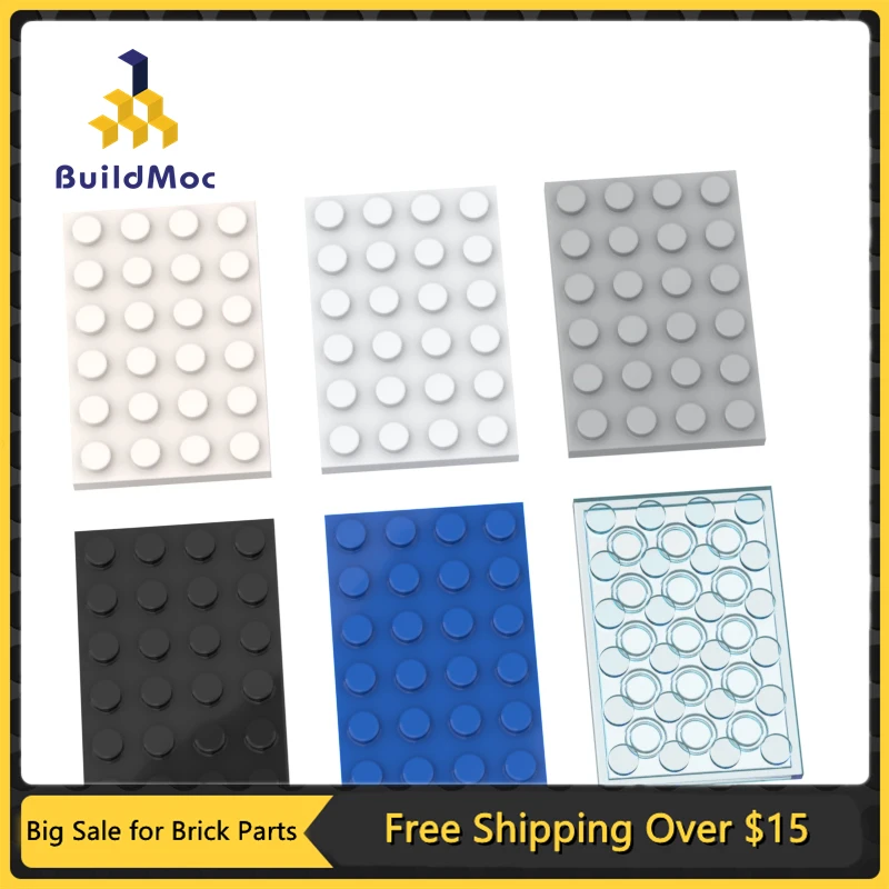 10Pcs MOC Parts 3032 Plate 4 x 6 Compatible Bricks DIY Assmble Building Blocks Particle Kids Puzzle Brain Toy Birthday Gift