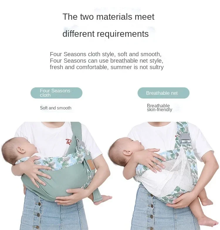 Baby Wrap Neugeborenen Sling Dual-Use Infant Pflege Abdeckung Träger Mesh Stoff Stillen Träger Up Baby Träger Rucksack 0-36M – Detail 13