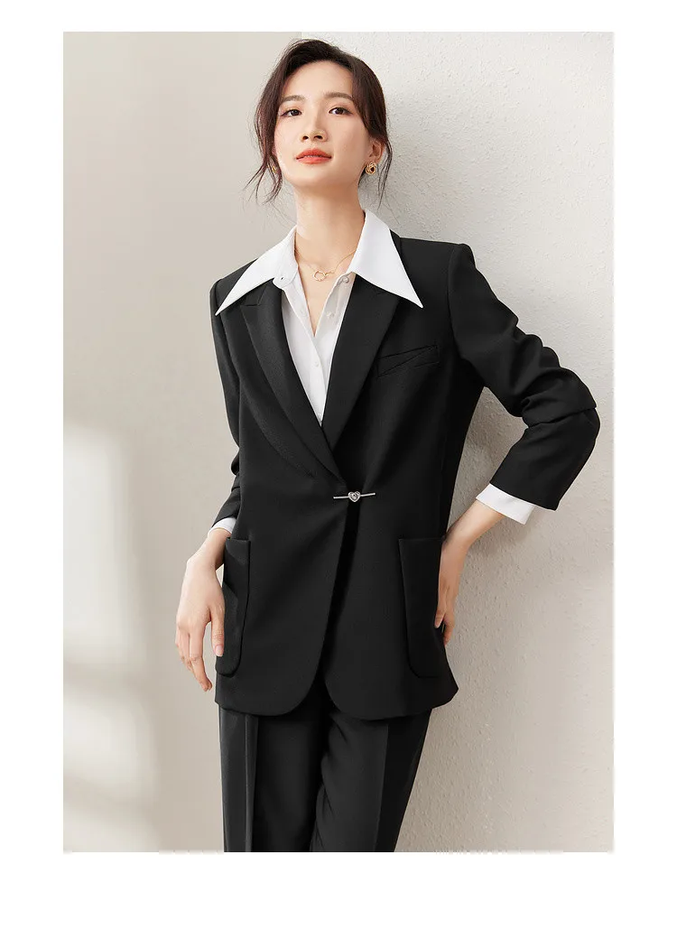SENTUBILA Maßgeschneiderter Blazer für Damen 2026 Frühling Herbst Modetrend Elegante Anzugjacke für die Arbeit Damenbekleidung 153XC3230 – Detail 17