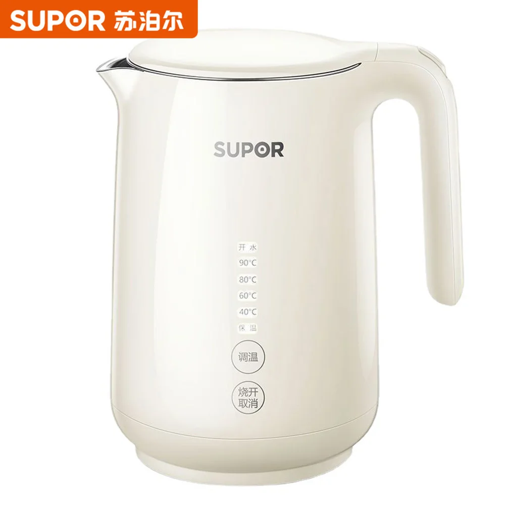 

SUPOR Electric Kettle 1.5L Smart Thermostatic Quick Heating Hot Water Boiler food grade 304 stainless steel Good Quality Teapot